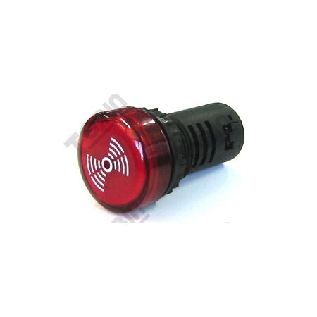 Buzzer Continuous with Light 24VAC/DC | Monobloc Design | Ideal for Control Circuits | by Tobin