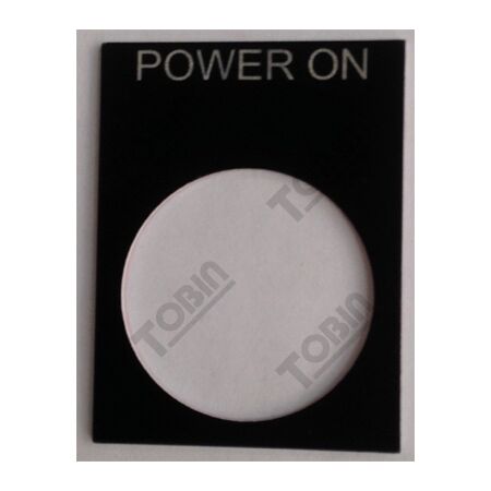 Pushbutton Legend Plate Power On | Durable Plastic | Clear 'Power On' Label | Easy Installation | by Tobin