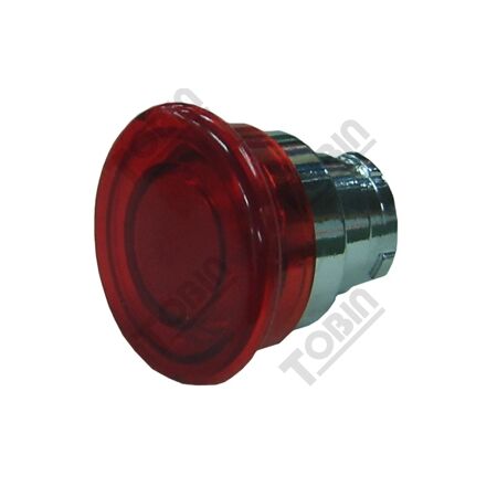 Pushbutton Illuminated Mushroom Head Red | LED Illumination | 22mm Mounting Size | High Visibility | by Tobin