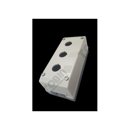 Pushbutton Enclosure Plastic 3 Hole | 22mm Size | Durable Construction | Ideal for Control Circuits | by Tobin