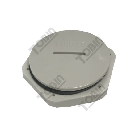 Enclosure Accessory Blanking Plug | M40 Plastic Screwed Design | Durable Nylon Construction | Secure Lock Nut | by Tobin