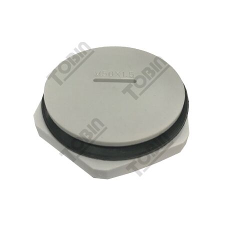 Enclosure Accessory Blanking Plug | M50 Plastic Screwed Design | Durable Nylon Construction | Secure Lock Nut | by Tobin