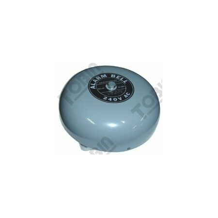 24VAC Industrial Bell | 95dB Sound Output | 6 Inch Diameter | Grey Finish | by Tobin