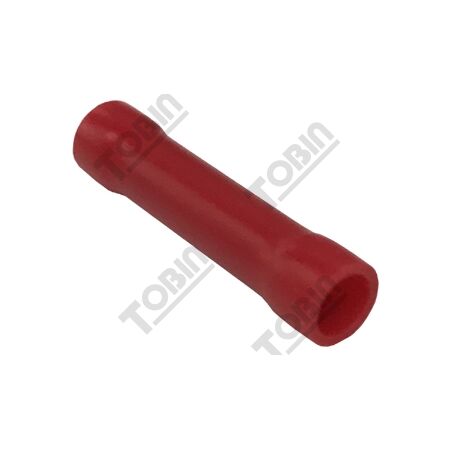 Butt Splice Red 0.5-1.5mm | 19A Rated | Insulated | Pack of 100 | by Tobin
