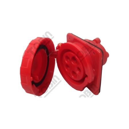 Panel Mount Sockets 16A 415V 3P+N+E | Flush Mount Design | Durable Construction | by Tobin