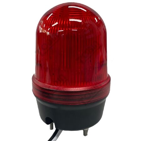 Warning Lite/Sound IP65 | 60mm Red | 80dB Sound Output | 110-240VAC | by Tobin