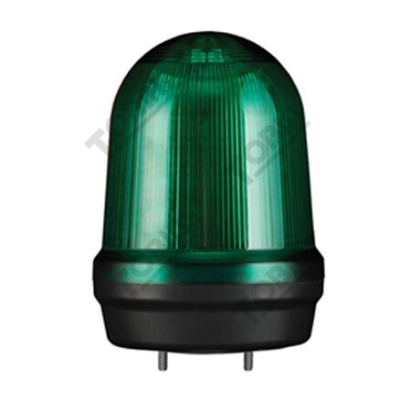 Warning Light IP65 80mm Green | 80dB Audible Alarm | 110-240VAC Power | by Tobin