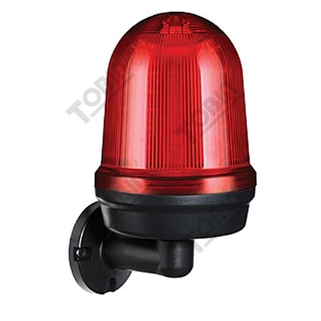 Warning Light IP65 | 125mm Red | 80dB Audible Alarm | 12-24VDC | by Tobin