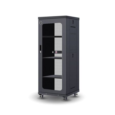 27RU Free Standing Server Cabinet | 800Kg Load Capacity | Locking Doors & Shelves | by SERVEREDGE
