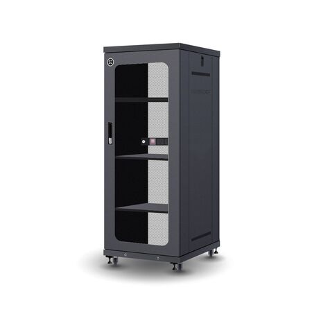 27RU Free Standing Server Cabinet | Fully Assembled | Locking Doors & Removable Side Panels | by SERVEREDGE