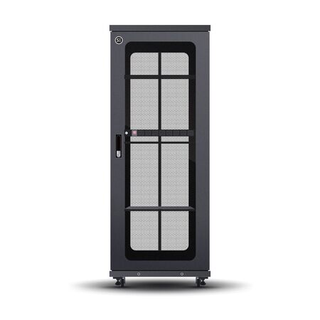 Server Rack Cabinet 37RU | 1000Kg Load Capacity | Locking Doors & Fixed Shelves | Fully Assembled | by SERVEREDGE