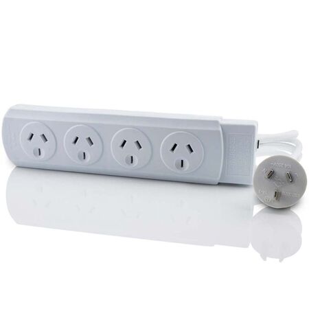 4 Way Powerboard with Overload Protection | 10A Power Rating | Durable Construction | by SERVEREDGE