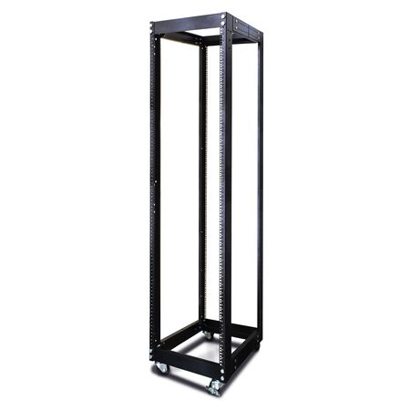 45RU 4 Post Open Frame Rack | Adjustable Depth | Steel Construction | Powder Coated Finish | by SERVEREDGE