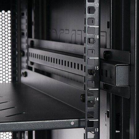 27RU Full Assembled Free Standing Server Cabinet | 500Kg Load Capacity | Locking Doors & Fixed Shelves | by SERVEREDGE