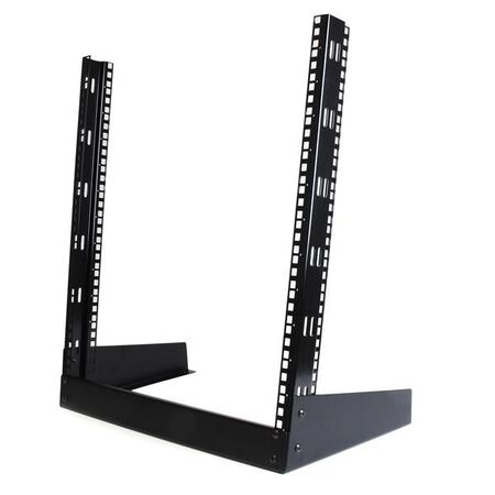 12RU 19 Inch 2 Post Open Frame Rack | Desktop Design | Steel Construction | Powder Coated Finish | by SERVEREDGE