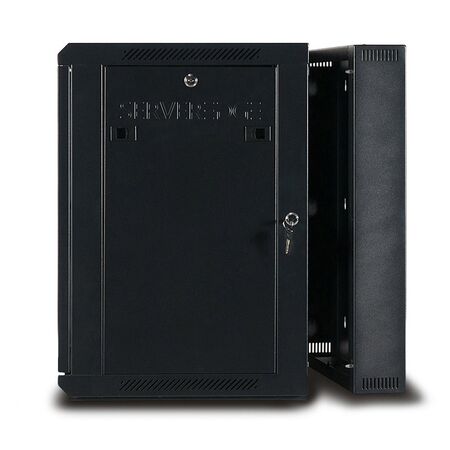 12RU Wall Mount Cabinet | Fully Assembled Hinged Frame | Steel Construction | Space-Saving Design | by SERVEREDGE