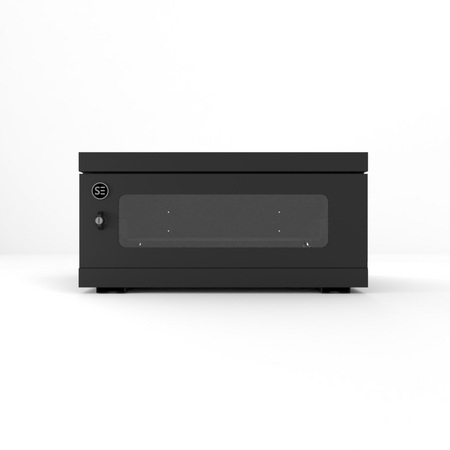 4RU Wall Mount Cabinet | Fully Assembled | Locking Front Door & Side Panels | Adjustable Rack Rails | by SERVEREDGE