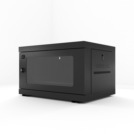 6RU Fully Assembled Wall Mount Cabinet | Steel Construction | Powder Coated Finish | by SERVEREDGE