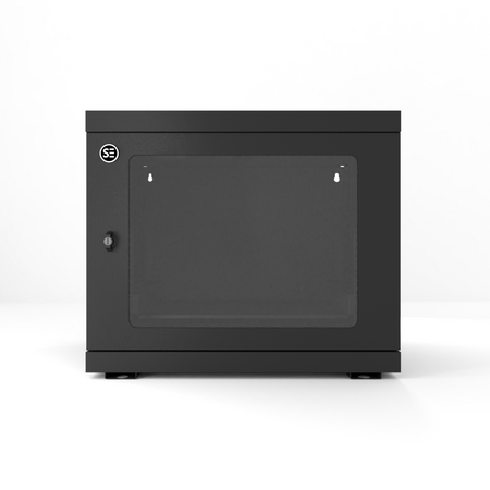 9RU Wall Mount Cabinet | Fully Assembled Hinged Frame | Steel Construction | Powder Coated Finish | by SERVEREDGE