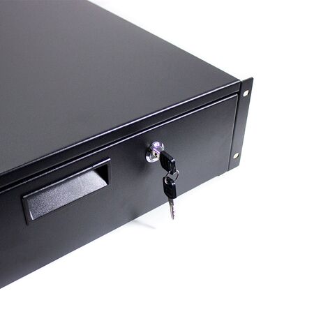 3RU Lockable Rack Mountable Drawer | Secure Storage | Steel Construction | Compatible with 19-Inch Racks | by SERVEREDGE