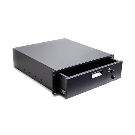 3RU Lockable Rack Mountable Drawer | Secure Storage | Steel Construction | Compatible with 19-Inch Racks | by SERVEREDGE