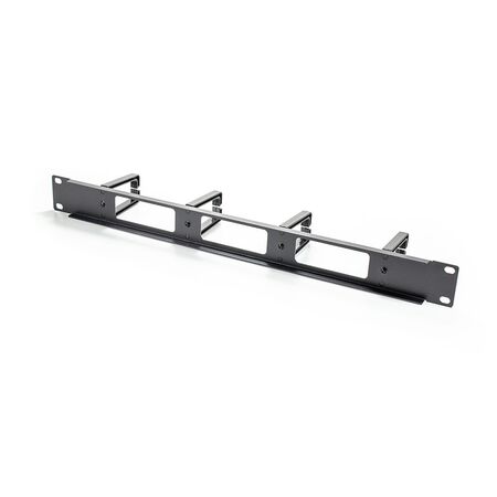 1RU Horizontal 4 RING Cable Management Rail | 4 Ring Design | Steel Construction | Horizontal Mounting | by SERVEREDGE
