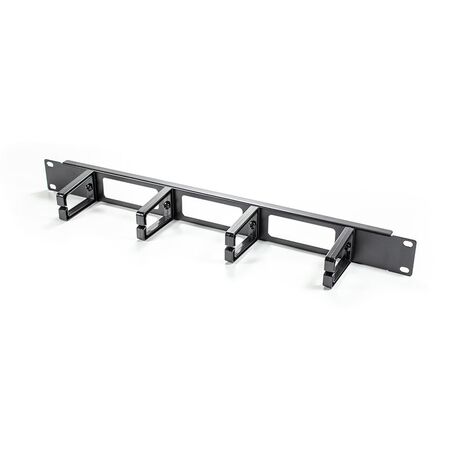 1RU Horizontal 4 RING Cable Management Rail | 4 Ring Design | Steel Construction | Horizontal Mounting | by SERVEREDGE