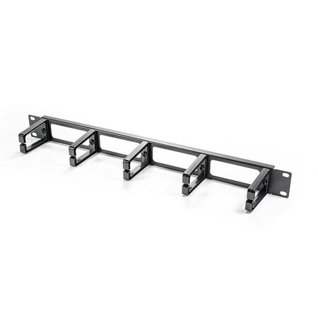 1RU Horizontal 5 RING Cable Management Rail | Steel Construction | Efficient Cable Organization | Improves Airflow | by SERVEREDGE