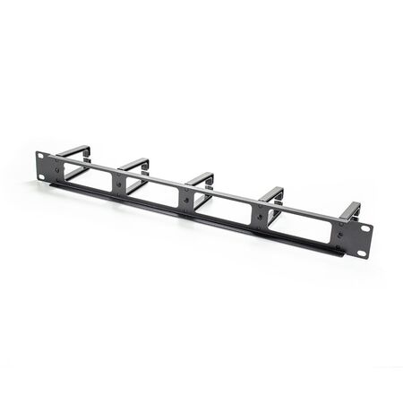 1RU Horizontal 5 RING Cable Management Rail | Steel Construction | Efficient Cable Organization | Improves Airflow | by SERVEREDGE
