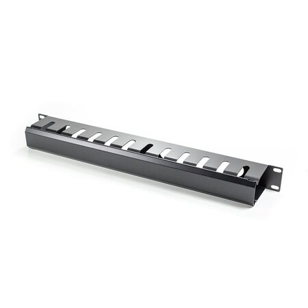 1RU Metal Cable Management Rail | 12 Slots for Efficient Routing | Durable Powder Coated Finish | by SERVEREDGE