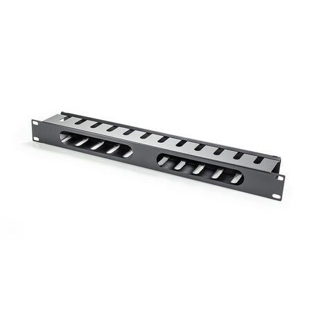 1RU Metal Cable Management Rail | 12 Slots for Efficient Routing | Durable Powder Coated Finish | by SERVEREDGE