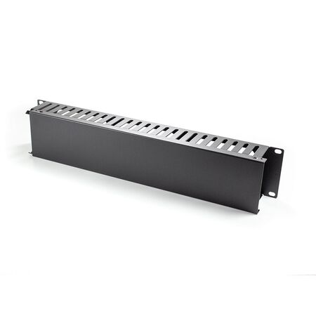 2RU Horizontal 24 Slots Cable Management Rail | Steel Construction | Powder-Coated Finish | Standard Rack Compatible | by SERVEREDGE