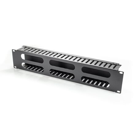 2RU Horizontal 24 Slots Cable Management Rail | Steel Construction | Powder-Coated Finish | Standard Rack Compatible | by SERVEREDGE