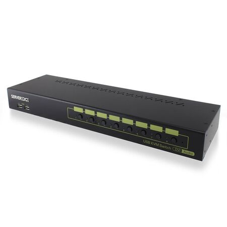 8-Port DVI USB KVM Combo Switch | Audio & Mic Support | USB 2.0 Hub | by SERVEREDGE