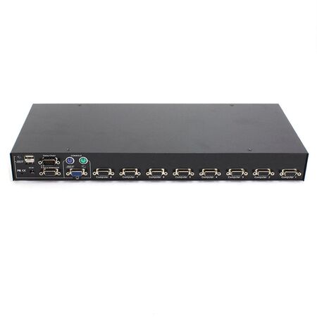 8-Port USB PS/2 VGA Combo KVM Switch | Supports 8 Computers | Push Button & Hotkey Switching | by SERVEREDGE