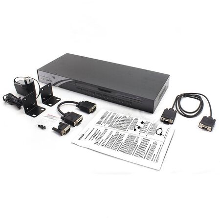 16-Port USB/PS/2/VGA Combo KVM Switch | Supports 1920x1440 Resolution | Easy Push Button Switching | by SERVEREDGE