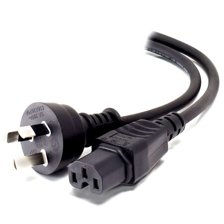 1m Aus 3 Pin Mains to IEC C15 Power Cable | High Temperature Rated | Male Connector | by SERVEREDGE