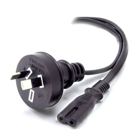 2m Australian 2 Pin Mains Plug to IEC C7 | 250V Voltage Rating | 10A Current Rating | by SERVEREDGE