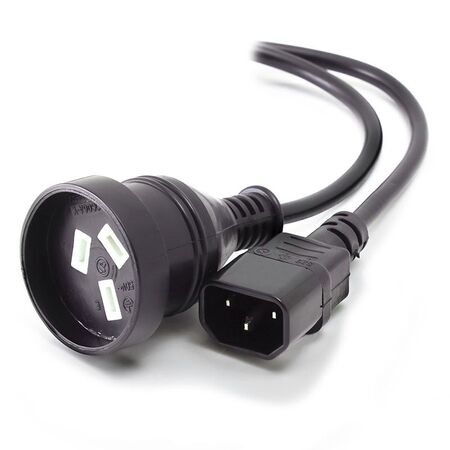 1.5m IEC C14 to Aus 3 Pin Mains Plug | Male to Female | 250V AC | 10A Current Rating | by SERVEREDGE