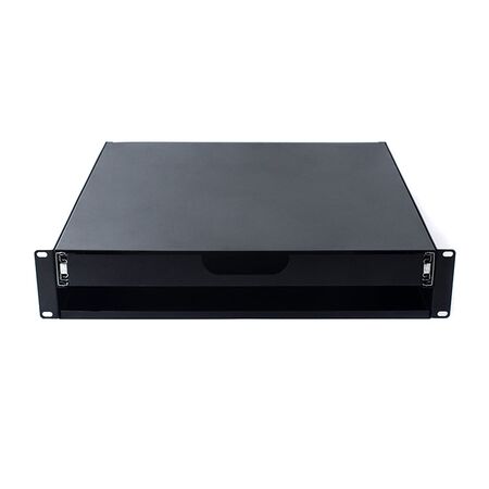2RU Sliding Keyboard Shelf with Mouse Tray | Fits 19-Inch Racks | Durable Steel Construction | Smooth Sliding Mechanism | by SERVEREDGE