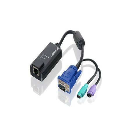 Serveredge PS2 CAT5e/CAT6 Dongle | VGA & PS2 Support | KVM Rack Drawer Compatible | by SERVEREDGE