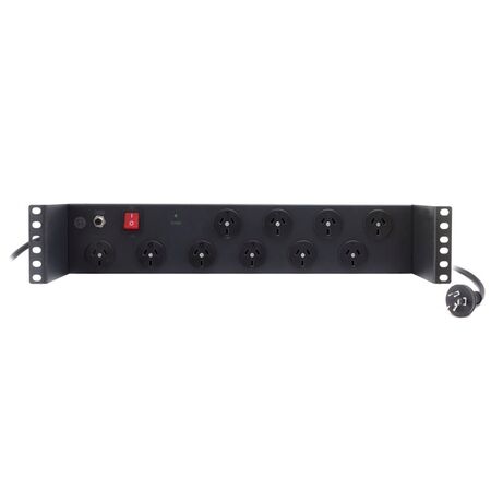 2RU Basic 10 Port PDU | 3m Cable Length | 10A 240V Power Rating | by SERVEREDGE