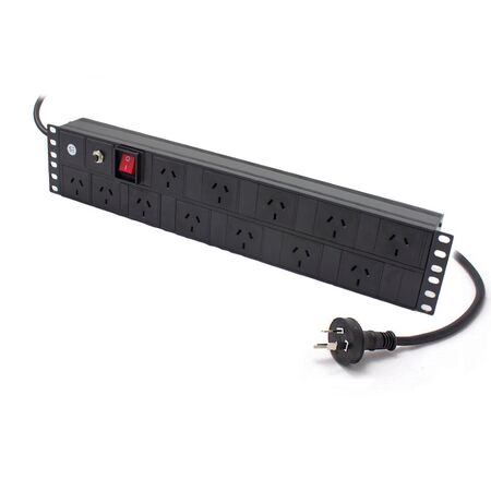 12 Port PDU 2RU Basic | 2m Power Cable | 10A Current Rating | by SERVEREDGE