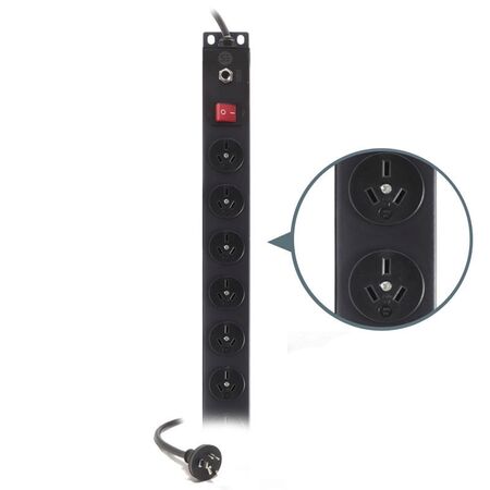 12 Port Vertical PDU | 3 Pin AUS GPO Outputs | 10A 240V Rated | by SERVEREDGE