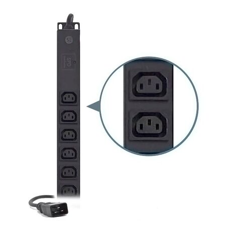 SERVEREDGE Basic Vertical 15 Port PDU | 15 IEC C13 Outputs | 16A Current Rating | Efficient Rack Mount Design | by SERVEREDGE