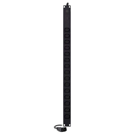SERVEREDGE Basic Vertical 15 Port PDU | 15 IEC C13 Outputs | 16A Current Rating | Efficient Rack Mount Design | by SERVEREDGE