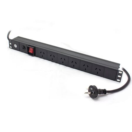 Basic 6 Port PDU | 6 x 3 Pin AUS GPO Outputs | 10A, 240V Rated | by SERVEREDGE