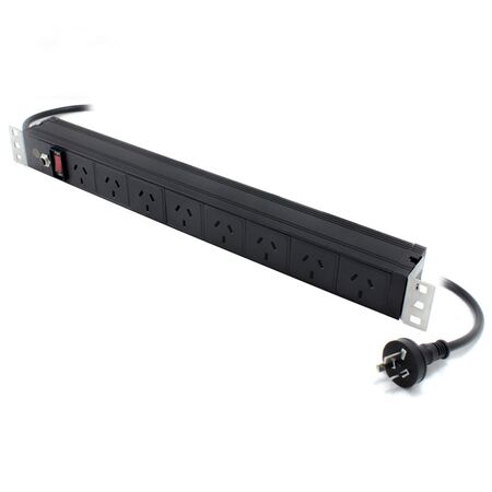 8 Port PDU Power Distribution Unit | 2m Cable Length | 10A Rated | 3 Pin AUS GPO Outputs | by SERVEREDGE