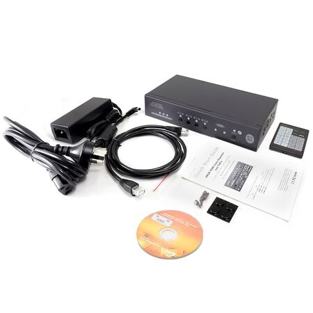 HDBaseT 4K2K 4-Input Switcher | 4K2K Resolution | 1 HDBaseT & 3 HDMI Inputs | Seamless Switching | by SERVEREDGE