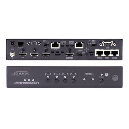 HDBaseT 4K2K 4-Input Switcher | 4K2K Resolution | 1 HDBaseT & 3 HDMI Inputs | Seamless Switching | by SERVEREDGE